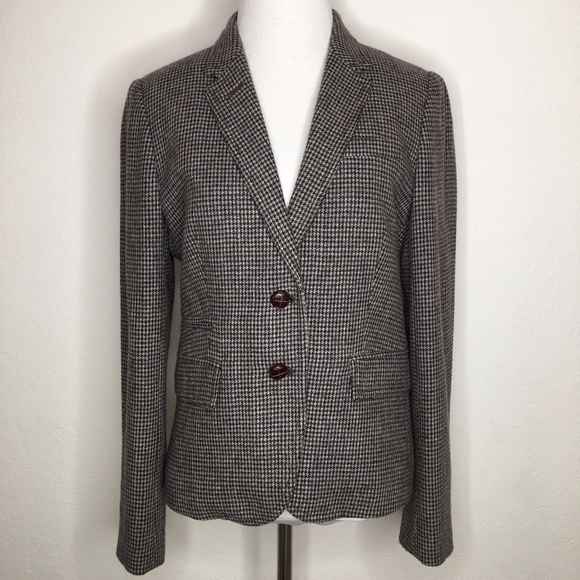 J. Crew Schoolboy Houndstooth Blazer Jacket Size 4 - Picture 1 of 8